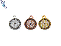 Round Evil Eye CZ Disk