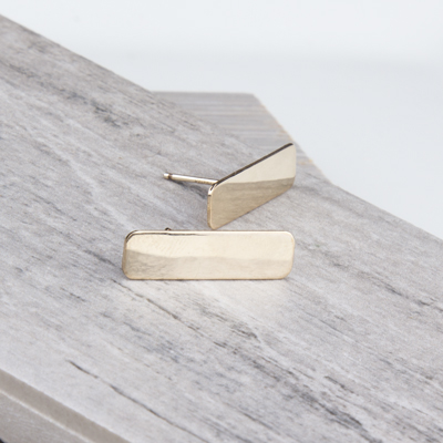 Gold Filled Long Bar Stud Earrings