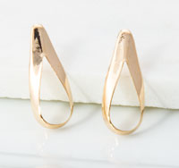 Long Teardrop Stud Earrings