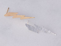 Hammered Lightning Bolt Earrings