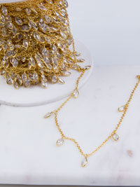 CZ Marquise Vermeil Chain