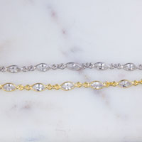 CZ Marquise Chain By Foot
