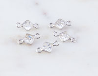 CZ Diamond Shape Link Connector