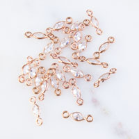 Tiny CZ Marquise Link Connector