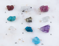 Gemstone Raw Nugget Wire Link Connector