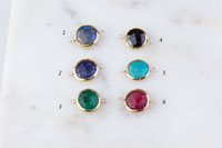 Round Gemstone Link Connector