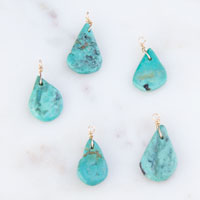 Turquoise Bead Teardrop Pendant