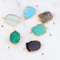 Gemstone Slice Link Connector