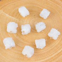 White Druzy Link Connector