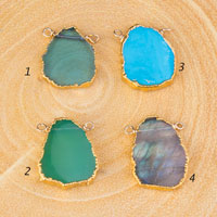 Top Drilled Gemstone Link Pendant