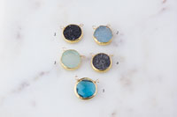 Round Gemstone Link Connector