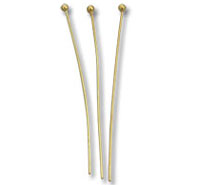 Gold Plated 2" 2mm Ball Head Pin