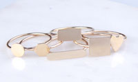 Geometric Shapes Band Ring