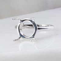 Free form Stone Holder Ring