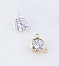 6mm CZ Link Connector Charm