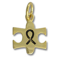Gold Plated Awareness Ribbon Puzzle