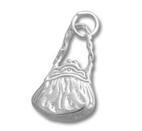 Sterling Silver Vintage Style Purse Charm