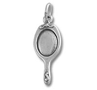 Sterling Silver Victorian Style Mirror Charm