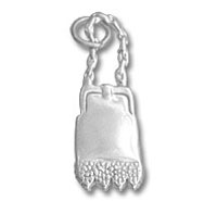 Sterling Silver Fringe Style Purse Charm
