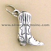 Sterling Silver Cowboy Boot Charm