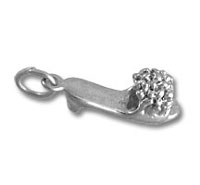 Sterling Silver Kitten Heel Slipper Charm