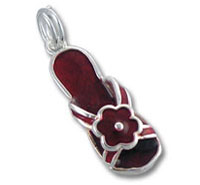 Sterling Silver Enamel Slippers