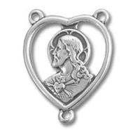 Sterling Silver Rosary Part Christ Charm