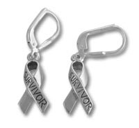 "Survivor" Awareness Ribbon Earrings