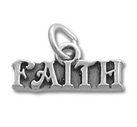 Sterling Silver Faith Word Charm