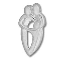 Couple with 1 Child Charm