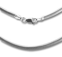 3mm Flat Oval Snake Chain