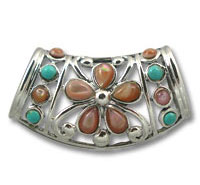 Pink Mother of Pearl/Turquoise Slide