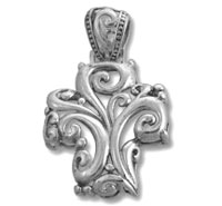 Large Filigree Cross Pendant