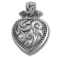 Large Filigree Heart Pendant