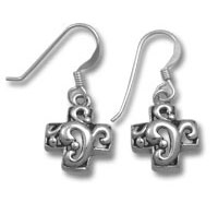 Filigree Cross Earrings