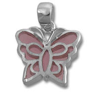 Pink Butterfly Pendant
