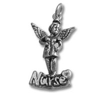 Sterling Silver Nurse Angel Charm