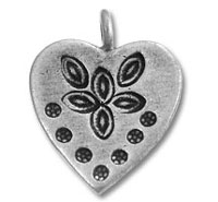 Silver Handcrafted Heart Charm