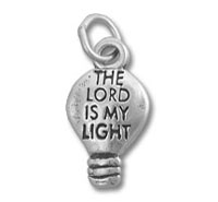 Sterling Silver The Lord is My Light Charm