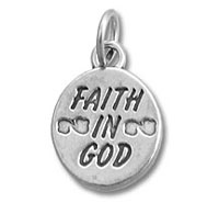 Sterling Silver Faith in God Charm