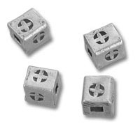 Cross on a Cube Thai Beads