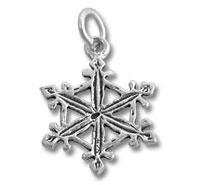 Sterling Silver Medium Snowflake Charm