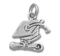 Flat Graduation Cap with Diploma Charm