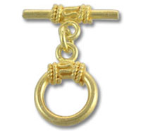 Vermeil Rope/Swirly Toggle