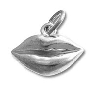 Sterling Silver Lips Charm