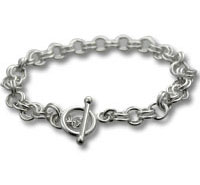 8" Charm Bracelet with Plain Toggle