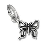 Mini Butterfly Charm 8mm x 7mm