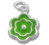 Sterling Silver Enamel Flower