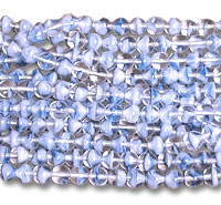Czech Two-Tone Blue Glass Beads