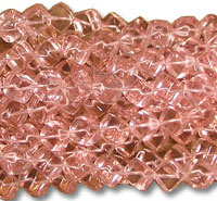 8mm Pink Czech Glass Cube